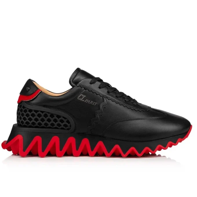 Loubishark – Zapatillas – Piel de becerro y neopreno – Negro – Hombre Loubishark – Zapatillas – Piel de becerro y neopreno – Negro – Hombre