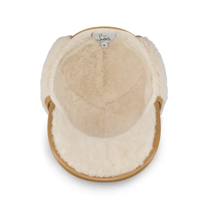 Loubiwood – Gorra – Piel de cordero napa y piel de oveja – Beige