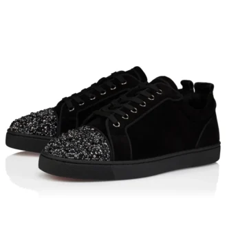 Louis Jr P Perla – Zapatillas – Ante de becerro y pedrería – Negro – Hombre