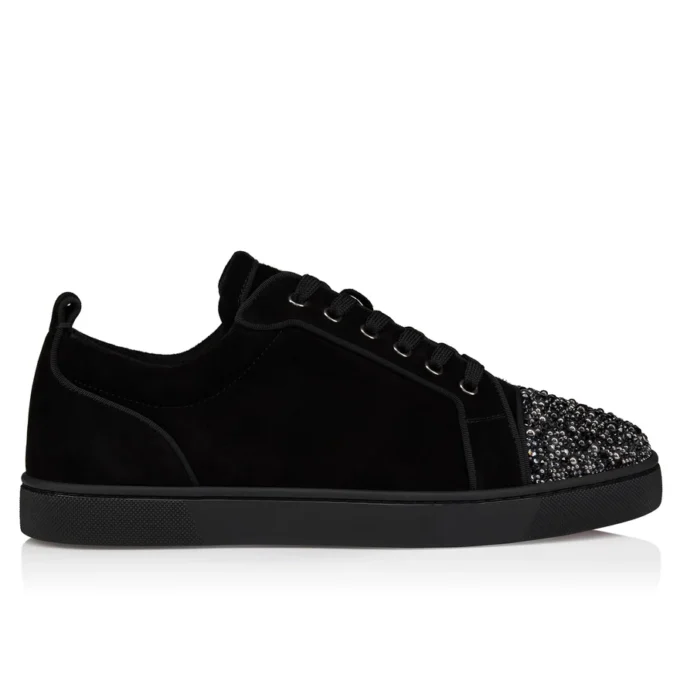 Louis Jr P Perla – Zapatillas – Ante de becerro y pedrería – Negro – Hombre Louis Jr P Perla – Zapatillas – Ante de becerro y pedrería – Negro – Hombre