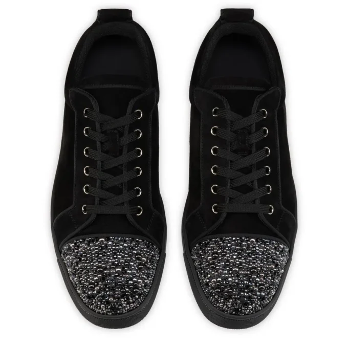 Louis Jr P Perla – Zapatillas – Ante de becerro y pedrería – Negro – Hombre Louis Jr P Perla – Zapatillas – Ante de becerro y pedrería – Negro – Hombre