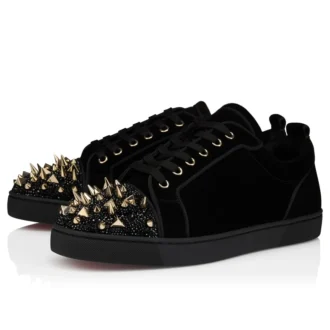 Louis Junior P Pik Pik Strass – Zapatillas – Ante de becerro – Negro – Hombre Louis Junior P Pik Pik Strass – Zapatillas – Ante de becerro – Negro – Hombre