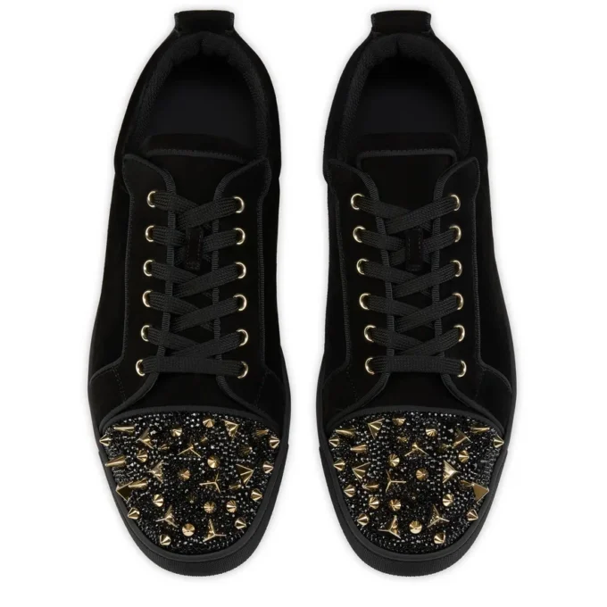 Louis Junior P Pik Pik Strass – Zapatillas – Ante de becerro – Negro – Hombre Louis Junior P Pik Pik Strass – Zapatillas – Ante de becerro – Negro – Hombre