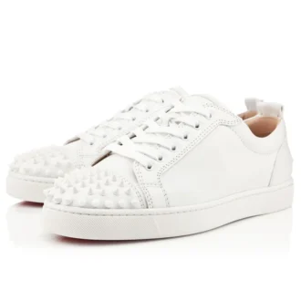 Louis Junior Spikes – Zapatillas – Piel de becerro y tachuelas – Blanco – Hombre