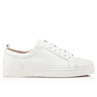 Louis Junior Spikes – Zapatillas – Piel de becerro y tachuelas – Blanco – Hombre