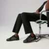Louis Junior Strass – Zapatillas – Ante de becerro y strass – Negro – Hombre Louis Junior Strass – Zapatillas – Ante de becerro y strass – Negro – Hombre
