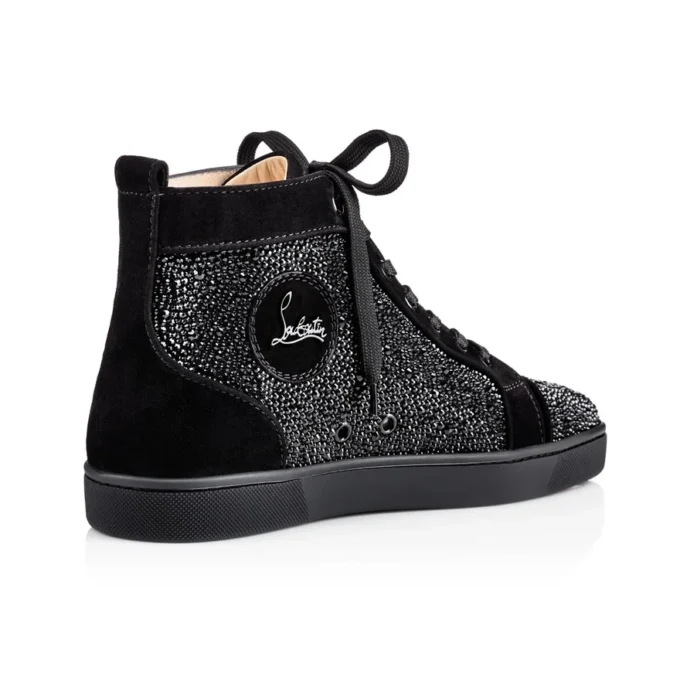 Louis Strass – Zapatillas – Ante de becerro y strass – Negro – Hombre