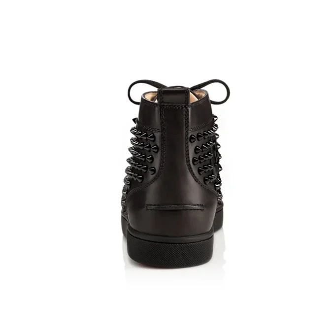 Louis – Zapatillas de caña alta – Piel de becerro y tachuelas – Negro – Hombre