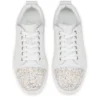 Louise Junior Perla – Zapatillas – Crepé satinado, piel de becerro y perlas – Blanco – Mujer Louise Junior Perla – Zapatillas – Crepé satinado, piel de becerro y perlas – Blanco – Mujer