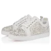 Louiseperla – Zapatillas – Satén crepé, piel de becerro, strass y perlas – Blanco – Mujer