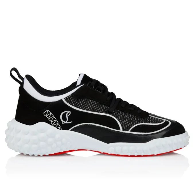 Mara – Zapatillas – Ante de ternero, piel de napa de cordero y malla – Negro – Mujer Mara – Zapatillas – Ante de ternero, piel de napa de cordero y malla – Negro – Mujer
