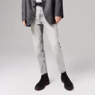 Marchacroche Dune – Botas bajas – Piel de becerro invertida – Negro – Hombre