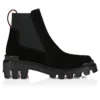 Marchacroche Dune – Botas bajas – Piel de becerro invertida – Negro – Hombre