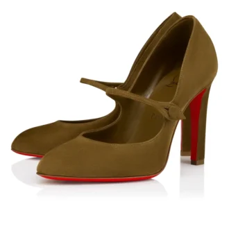 Mary Fannylove – Zapatos de tacón de 100 mm – Veau Velours – Bronzo – Mujer