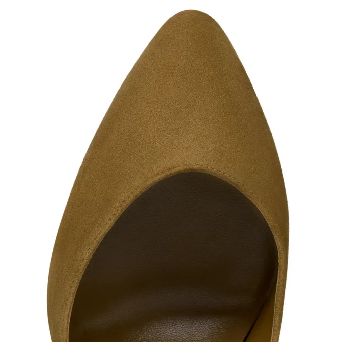 Mary Fannylove – Zapatos de tacón de 100 mm – Veau Velours – Bronzo – Mujer