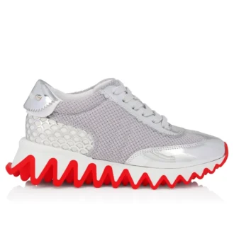 Mini Shark – Zapatillas deportivas – Piel de becerro – Plata – Niños