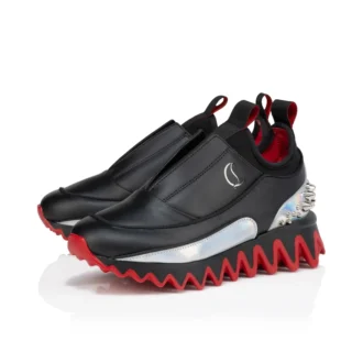 Mini Sharkyloub – Zapatillas deportivas – Piel de becerro y neopreno – Negro – Niños