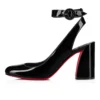 Miss Sab Sling – Zapatos de tacón de 85 mm – Piel de becerro charol – Negro Miss Sab Sling – Zapatos de tacón de 85 mm – Piel de becerro charol – Negro