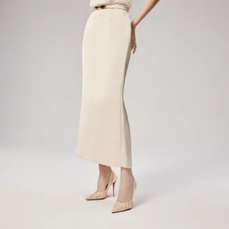 Miss Z Degrastrass Perla – Zapatos de tacón de 100 mm – Malla, piel napa, strass y perlas – Bianco – Mujer