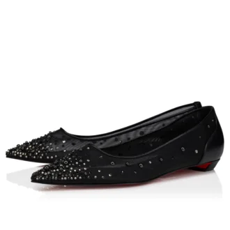Miss Z Degrastrassina Perla – Bailarinas – Malla, piel napa, strass y perlas – Negro – Mujer