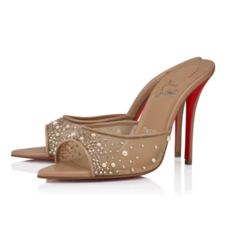 Miss Z Mule Degrasstrass Perla – Mules de 100 mm – Malla, piel napa y perlas – Blush – Mujer Miss Z Mule Degrasstrass Perla – Mules de 100 mm – Malla, piel napa y perlas – Blush – Mujer