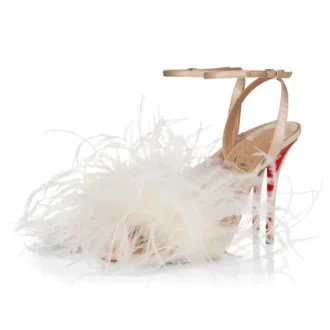 Miss Z Poupi – Sandalias de tiras de 100 mm – Satén crepé – Blush – Mujer