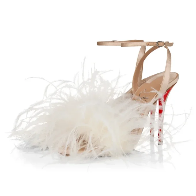Miss Z Poupi – Sandalias de tiras de 100 mm – Satén crepé – Blush – Mujer