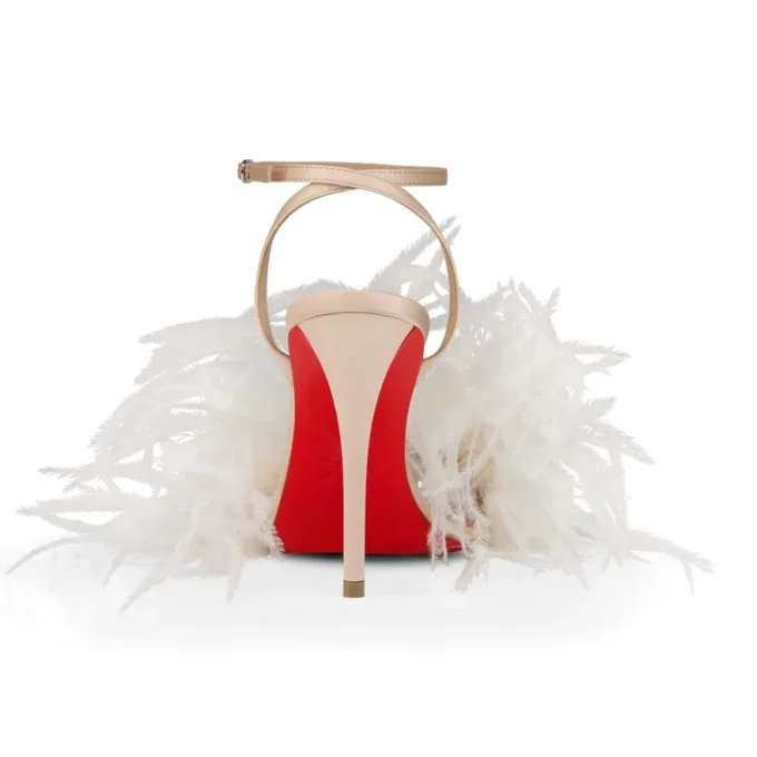 Miss Z Poupi – Sandalias de tiras de 100 mm – Satén crepé – Blush – Mujer