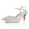 Miss Z Riviera Strass – Zapatos de tacón con tiras de 80 mm – Malla, piel napa y perlas – Bianco – Mujer Miss Z Riviera Strass – Zapatos de tacón con tiras de 80 mm – Malla, piel napa y perlas – Bianco – Mujer