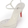 Miss Z Riviera Strass – Zapatos de tacón con tiras de 80 mm – Malla, piel napa y perlas – Bianco – Mujer Miss Z Riviera Strass – Zapatos de tacón con tiras de 80 mm – Malla, piel napa y perlas – Bianco – Mujer