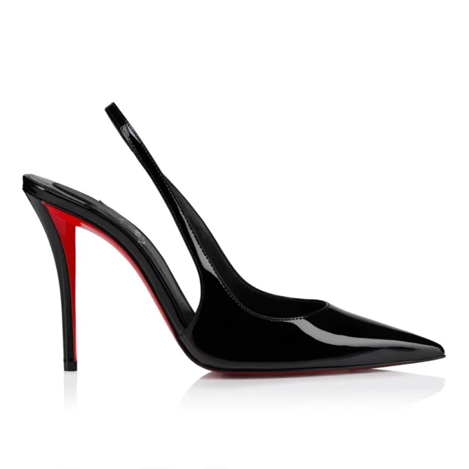 Miss Z Sling Back – Zapatos de tacón con talón abierto de 100 mm – Piel de becerro charol – Negro – Mujer Miss Z Sling Back – Zapatos de tacón con talón abierto de 100 mm – Piel de becerro charol – Negro – Mujer
