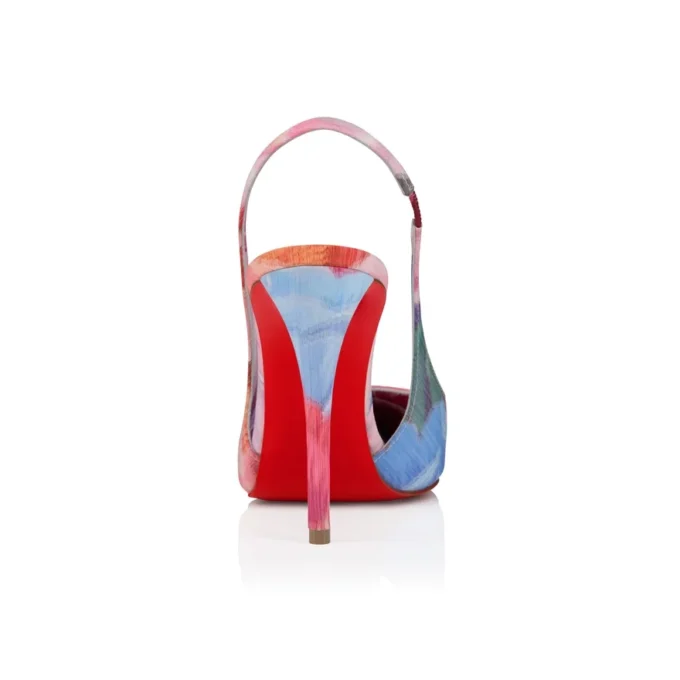Miss Z Sling Back – Zapatos de tacón con talón abierto de 100 mm – Tejido chino estampado con peonías – Multicolor – Mujer Miss Z Sling Back – Zapatos de tacón con talón abierto de 100 mm – Tejido chino estampado con peonías – Multicolor – Mujer