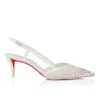 Miss Z Sling Sparkling – Zapatos de tacón con talón abierto de 60 mm – Malla y strass – Versión marfil – Mujer