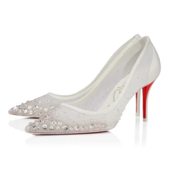 Miss Z Sparkling – Zapatos de tacón de 80 mm – Malla y strass – Versión marfil – Mujer