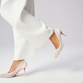 Miss Z Sparkling – Zapatos de tacón de 80 mm – Malla y strass – Versión marfil – Mujer