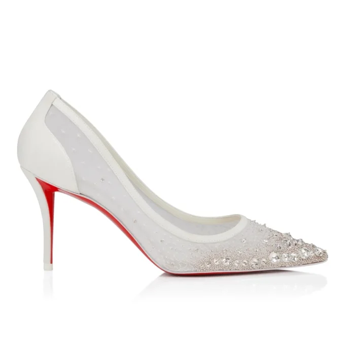 Miss Z Sparkling – Zapatos de tacón de 80 mm – Malla y strass – Versión marfil – Mujer