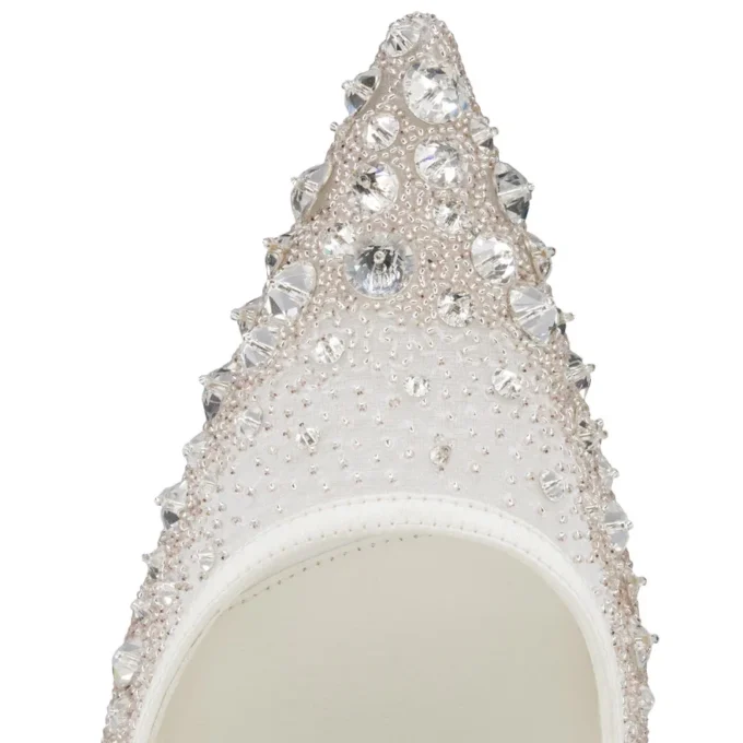 Miss Z Sparkling – Zapatos de tacón de 80 mm – Malla y strass – Versión marfil – Mujer