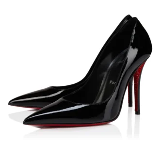 Miss Z Suola Strass – Zapatos de tacón de 100 mm – Piel de becerro charol – Negro – Mujer