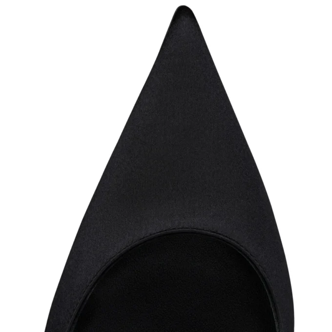 Miss Z Suola Strass – Zapatos de tacón de 100 mm – Satén crepé – Negro – Mujer Miss Z Suola Strass – Zapatos de tacón de 100 mm – Satén crepé – Negro – Mujer