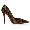 Miss Z – Zapatos de tacón de 100 mm – Piel de becerro peluda estampada «Bengali» y piel de cabrito – Marrón – Mujer Miss Z – Zapatos de tacón de 100 mm – Piel de becerro peluda estampada «Bengali» y piel de cabrito – Marrón – Mujer