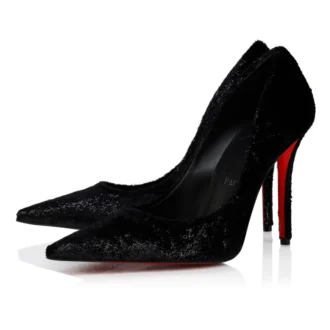 Miss Z – Zapatos de tacón de 100 mm – Terciopelo – Negro – Mujer