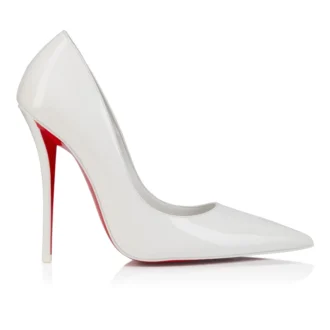 Miss Z – Zapatos de tacón de 120 mm – Piel de becerro charol – Bianco – Mujer