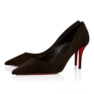 Miss Z – Zapatos de tacón de 80 mm – Veau Velours – Cafa – Mujer