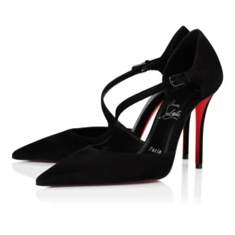 Miss Ziggyta – Zapatos de tacón de 100 mm – Veau Velours – Negro – Mujer