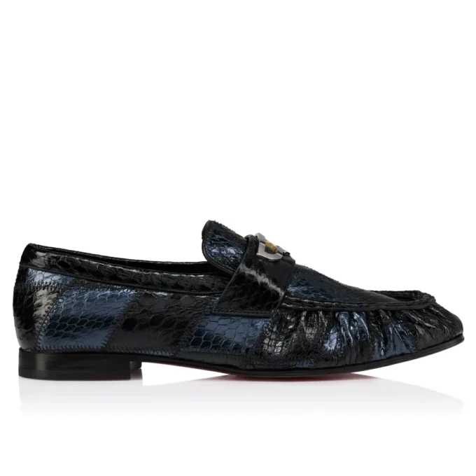 Mocallista – Mocasines – Cuero de serpiente de agua en patchwork – Negro – Mujer Mocallista – Mocasines – Cuero de serpiente de agua en patchwork – Negro – Mujer