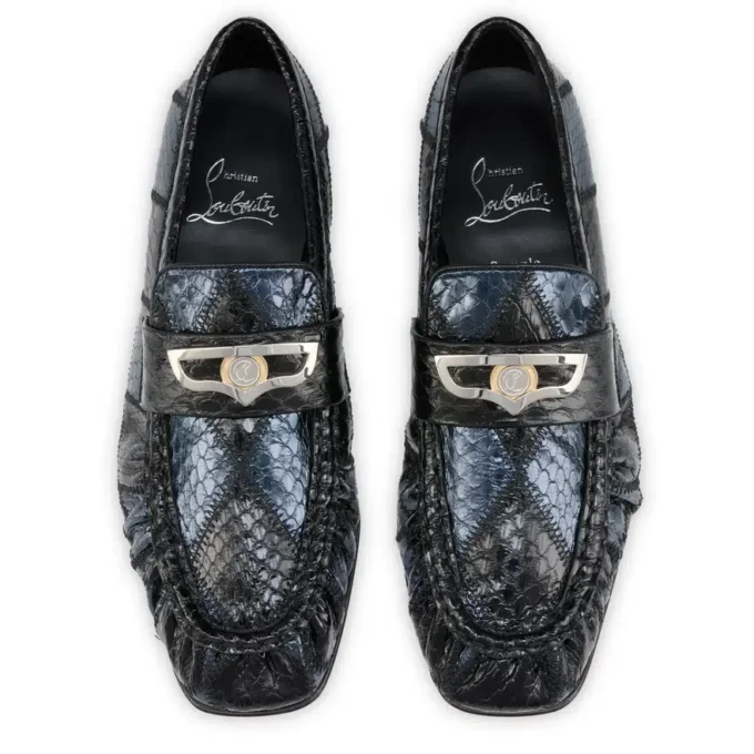 Mocallista – Mocasines – Cuero de serpiente de agua en patchwork – Negro – Mujer Mocallista – Mocasines – Cuero de serpiente de agua en patchwork – Negro – Mujer