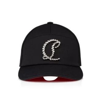 Mooncrest Stones – Gorra de béisbol – Algodón y strass – Negro