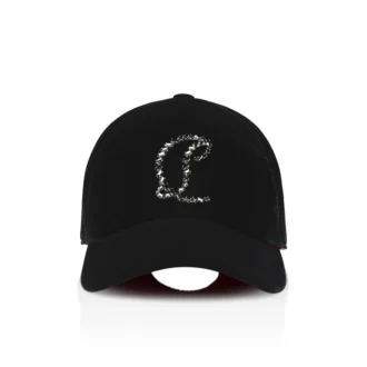 Mooncrest Stones – Gorra de béisbol – Terciopelo y strass – Negro