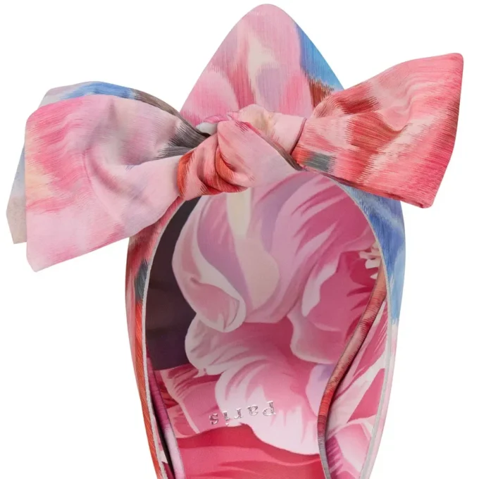 Mulazee – Mules de 60 mm – Tejido chino estampado de peonías – Multicolor – Mujer Mulazee – Mules de 60 mm – Tejido chino estampado de peonías – Multicolor – Mujer