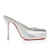 Mule Cassia – Mules de 100 mm – Piel de cordero napa laminada – Plata – Mujer Mule Cassia – Mules de 100 mm – Piel de cordero napa laminada – Plata – Mujer